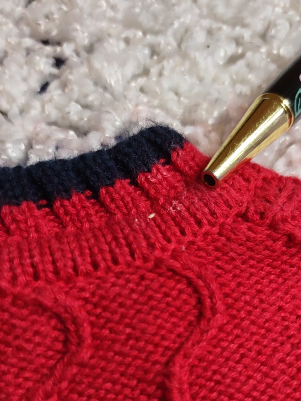 Ralph Lauren Boys Red Navy Wavy Sweater Vest